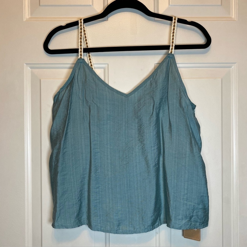 SHEIN Frenchy Camisole Tank Top Sz M Sage Green NWT